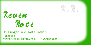 kevin noti business card